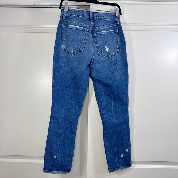 Abercrombie & Fitch Curve Love High Rise Mom Distressed Jean Vintage Blue 27 - Picture 3 of 12
